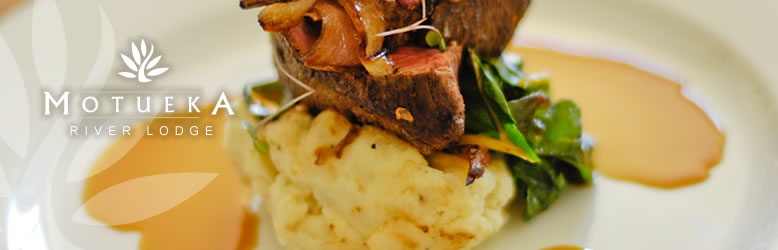 Cuisine at Motueka River Lodge